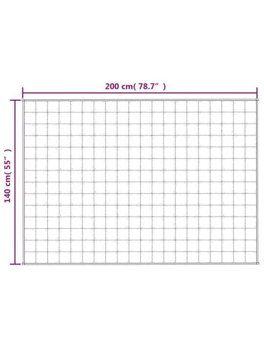 Zátěžová deka světle krémová 140 x 200 cm 6 kg textil