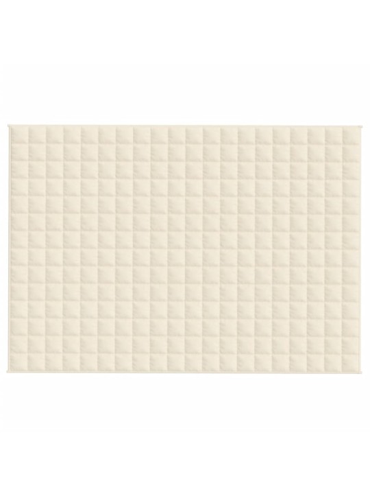 Zátěžová deka světle krémová 140 x 200 cm 10 kg textil