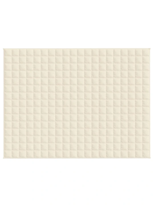 Zátěžová deka světle krémová 152 x 203 cm 11 kg textil