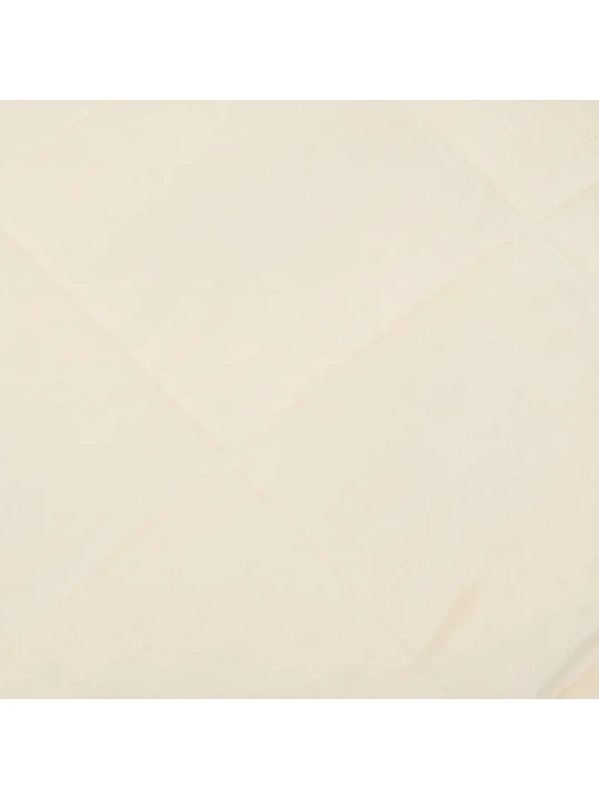 Zátěžová deka světle krémová 152 x 203 cm 11 kg textil