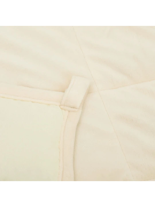 Zátěžová deka světle krémová 152 x 203 cm 11 kg textil