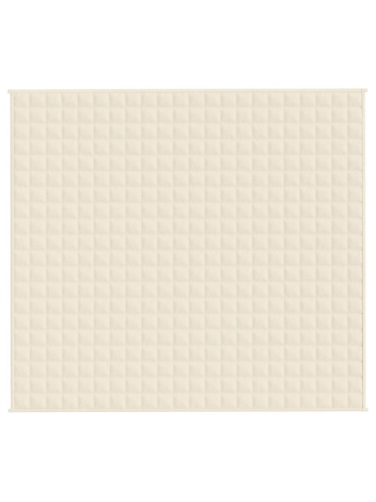 Zátěžová deka světle krémová 200 x 220 cm 9 kg textil