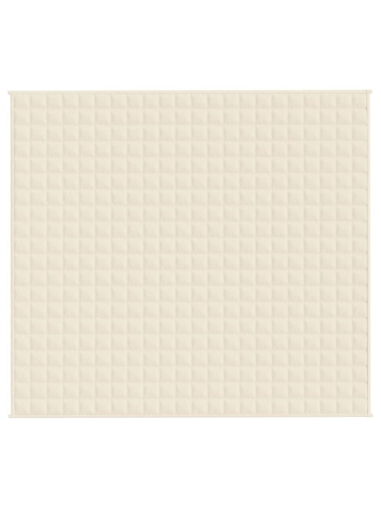 Zátěžová deka světle krémová 200 x 230 cm 9 kg textil