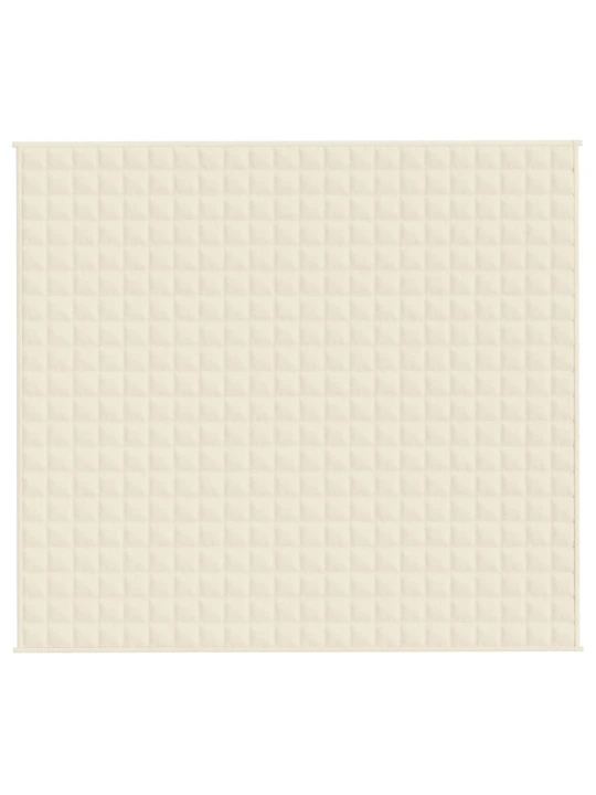 Zátěžová deka světle krémová 200 x 230 cm 13 kg textil
