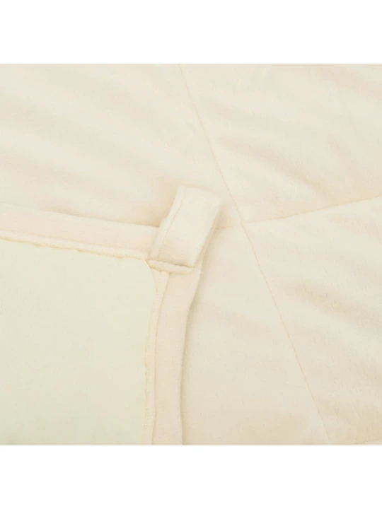 Zátěžová deka světle krémová 200 x 230 cm 13 kg textil