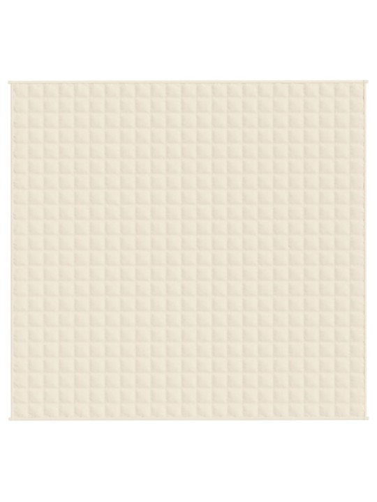 Zátěžová deka světle krémová 220 x 230 cm 11 kg textil