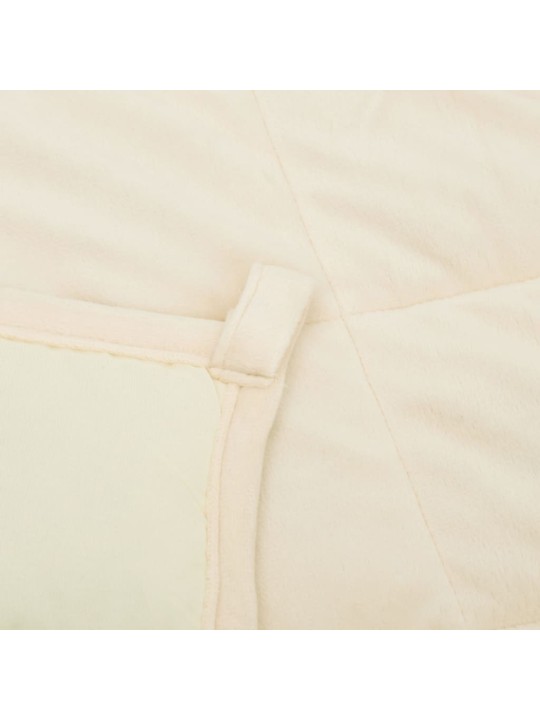 Zátěžová deka světle krémová 220 x 230 cm 11 kg textil