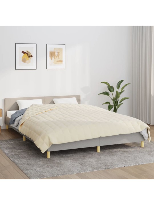 Zátěžová deka světle krémová 220 x 230 cm 11 kg textil