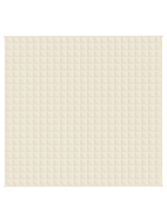 Zátěžová deka světle krémová 220 x 240 cm 11 kg textil