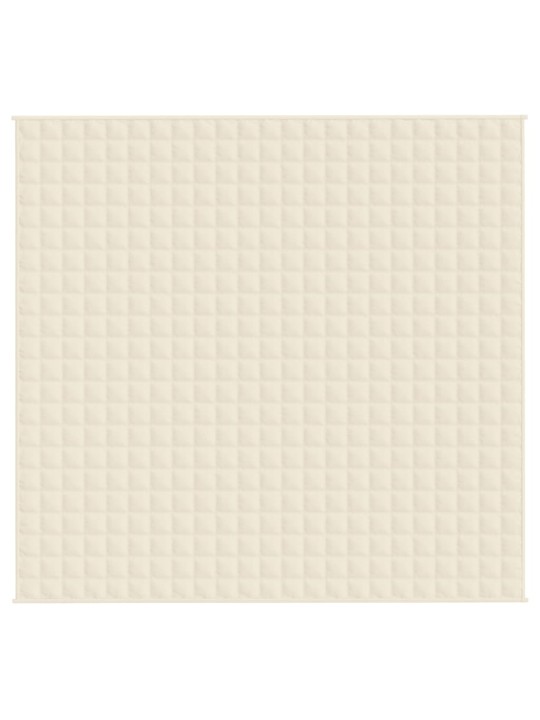 Zátěžová deka světle krémová 220 x 230 cm 15 kg textil