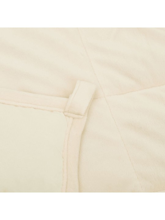 Zátěžová deka světle krémová 220 x 230 cm 15 kg textil