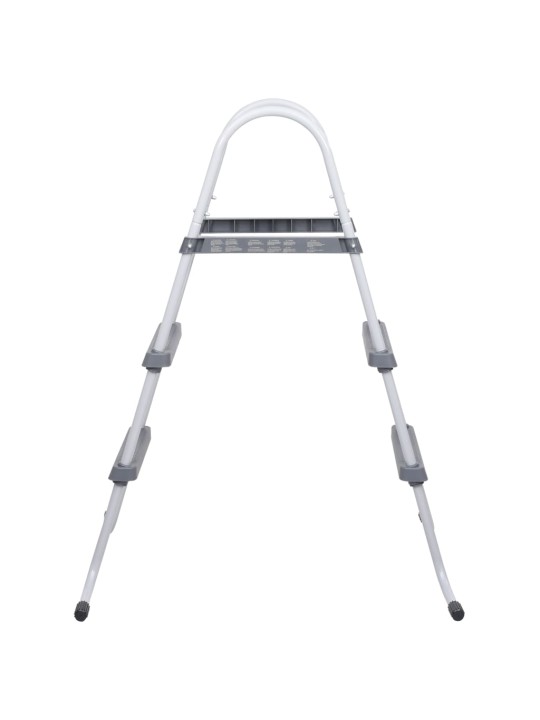 Bazénový žebřík šedý 84 cm ocel