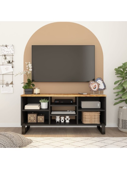 TV stolek 100 x 33 x 46 cm masivní mangovník a kompozitní dřevo