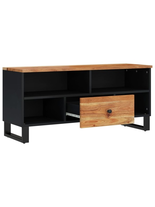 TV skříňka 100 x 33 x 46 cm masivní akácie a kompozitní dřevo