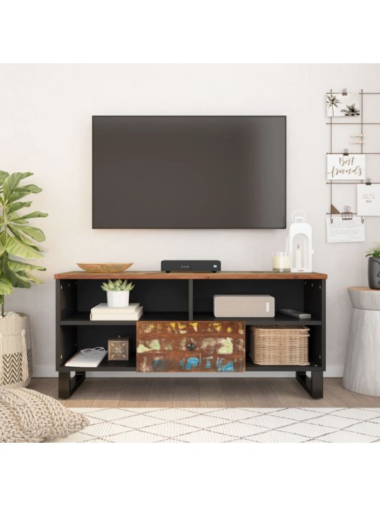 Tv skříňka 100x33x46 cm masivní recyklované a kompozitní dřevo