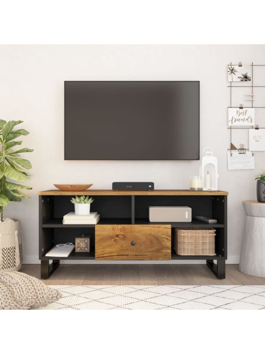 TV stolek 100 x 33 x 46 cm masivní mangovník a kompozitní dřevo