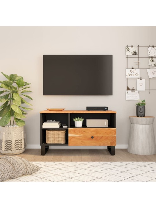Tv stolek 80 x 33 x 46 cm masivní akácie a kompozitní dřevo