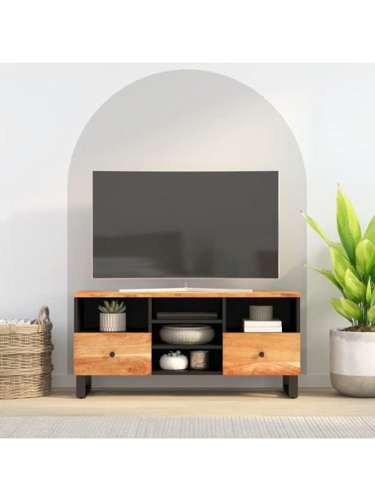 TV stolek 100 x 33 x 46 cm masivní akácie a kompozitní dřevo