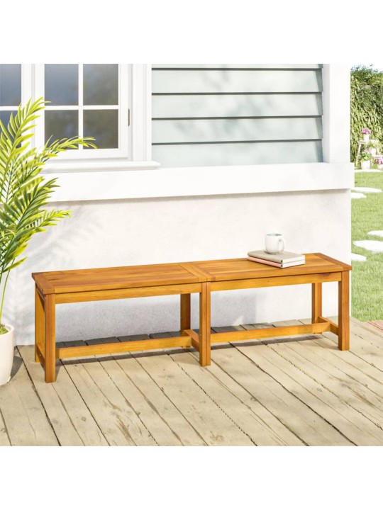 Zahradní lavice 150 x 35 x 45 cm masivní akáciové dřevo