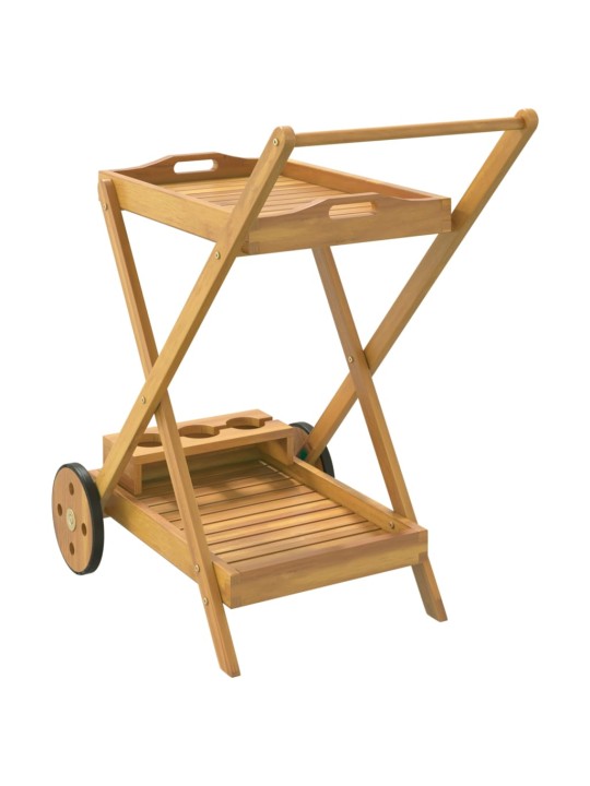 Čajový vozík 54 x 87 x 90 cm masivní akáciové dřevo