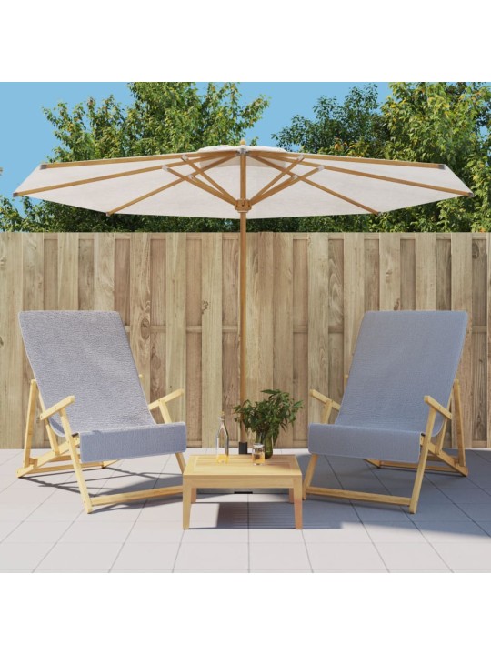 Plážové osušky 2 ks šedé 60 x 135 cm textil 400 GSM