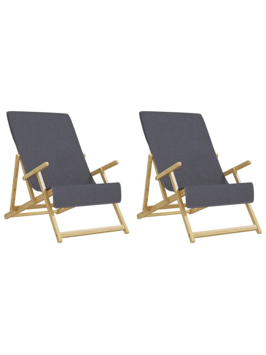 Plážové osušky 2 ks antracitové 60 x 135 cm textil 400 GSM