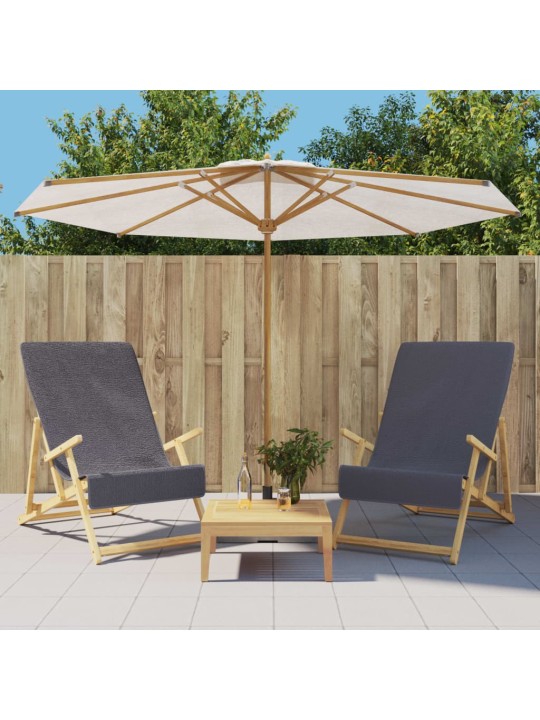Plážové osušky 2 ks antracitové 60 x 135 cm textil 400 GSM