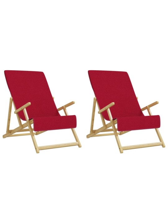 Plážové osušky 2 ks vínové 60 x 135 cm textil 400 GSM