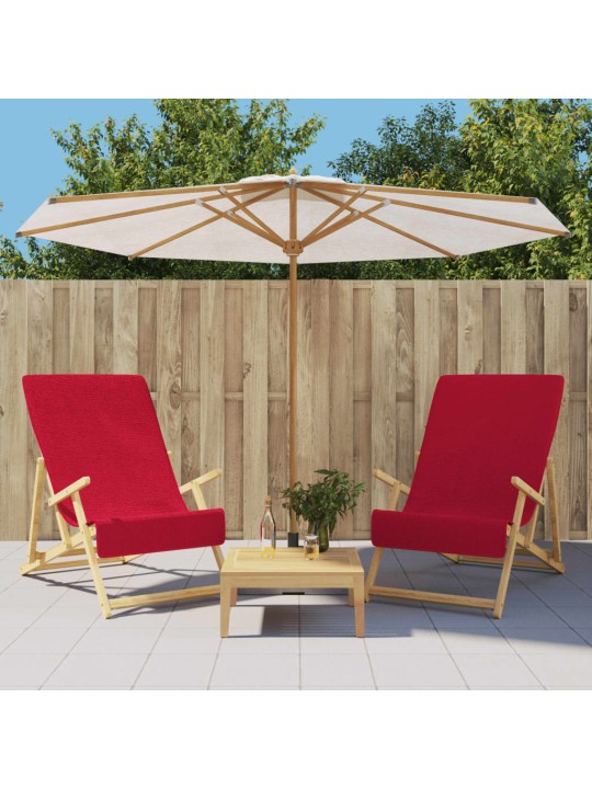 Plážové osušky 2 ks vínové 60 x 135 cm textil 400 GSM