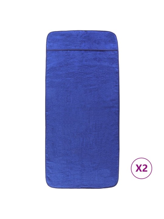 Plážové osušky 2 ks královsky modré 60 x 135 cm textil 400 GSM