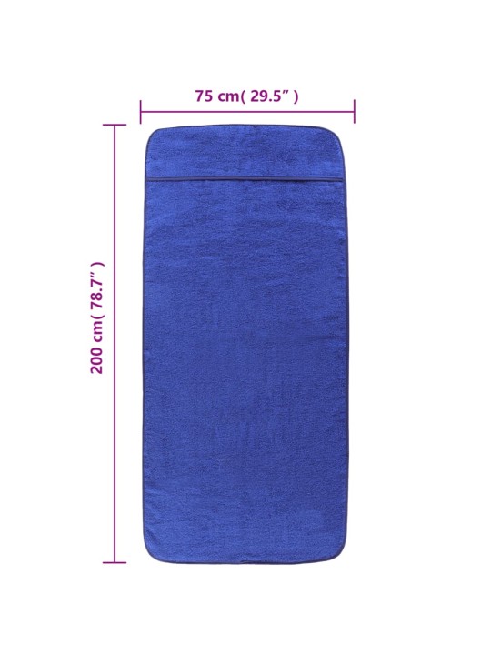 Plážové osušky 2 ks královsky modré 75 x 200 cm textil 400 GSM