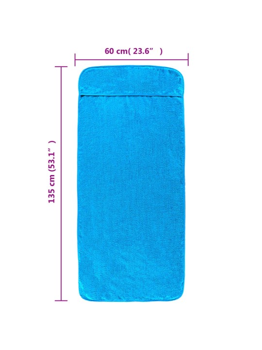 Plážové osušky 2 ks tyrkysové 60 x 135 cm textil 400 GSM