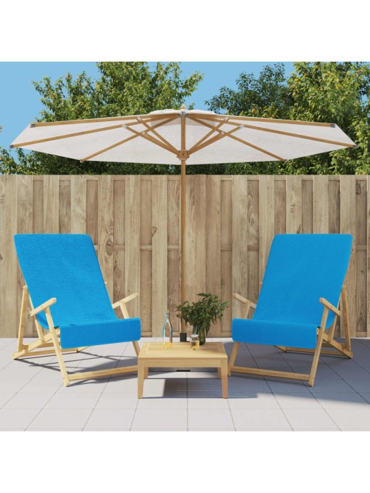 Plážové osušky 2 ks tyrkysové 60 x 135 cm textil 400 GSM