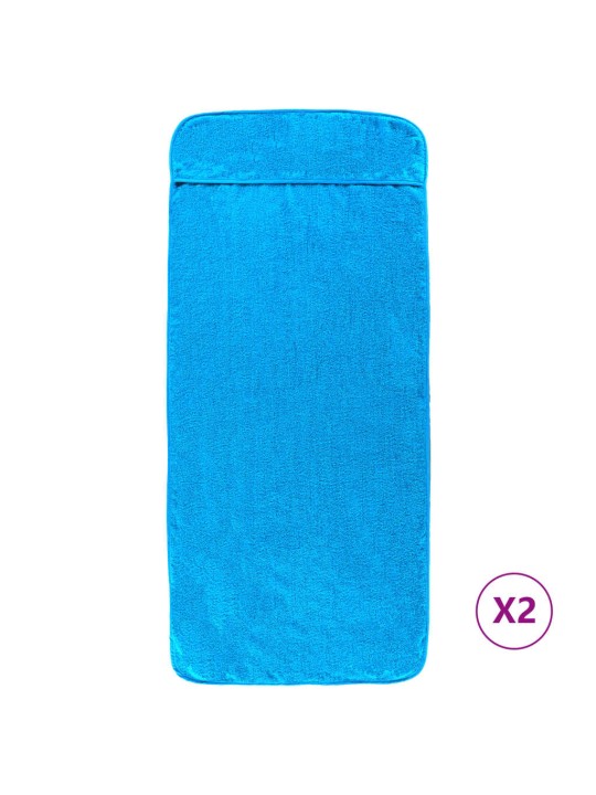 Plážové osušky 2 ks tyrkysové 75 x 200 cm textil 400 GSM