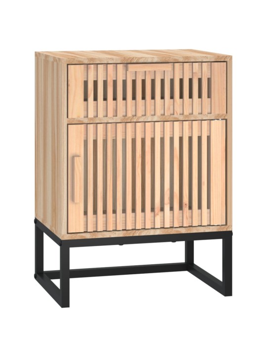 Noční stolek 40 x 30 x 55,5 cm kompozitní dřevo a železo