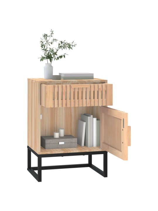 Noční stolek 40 x 30 x 55,5 cm kompozitní dřevo a železo
