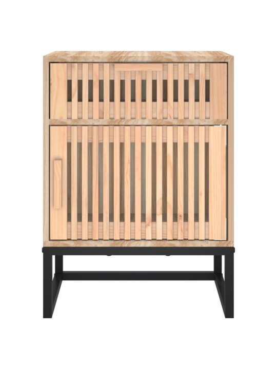 Noční stolek 40 x 30 x 55,5 cm kompozitní dřevo a železo