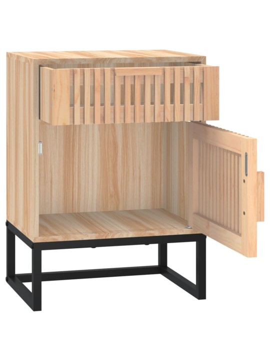 Noční stolek 40 x 30 x 55,5 cm kompozitní dřevo a železo
