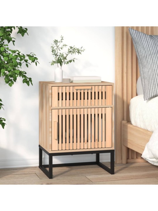 Noční stolek 40 x 30 x 55,5 cm kompozitní dřevo a železo