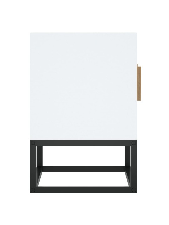 TV skříňka bílá 105 x 30 x 45 cm kompozitní dřevo a železo
