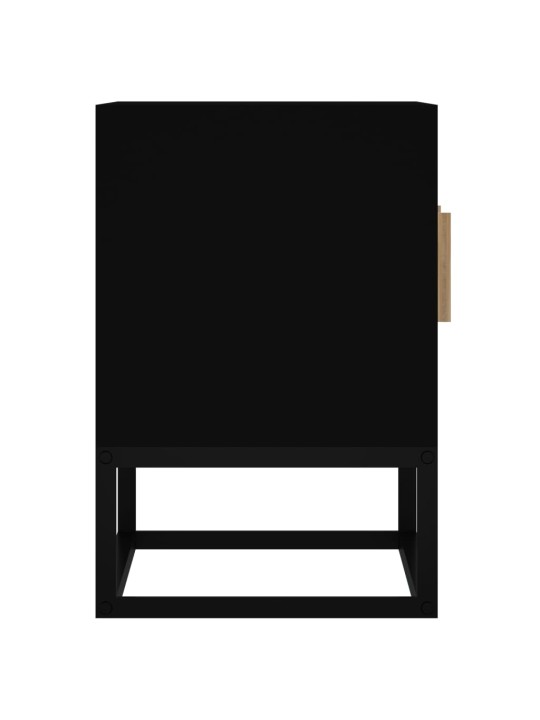 TV skříňka černá 105 x 30 x 45 cm kompozitní dřevo a železo