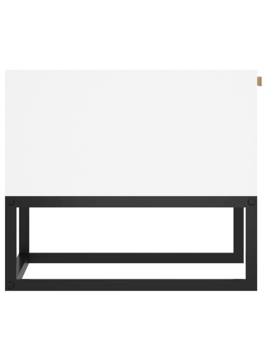 Konferenční stolek bílý 80x40x35 cm kompozitní dřevo a železo