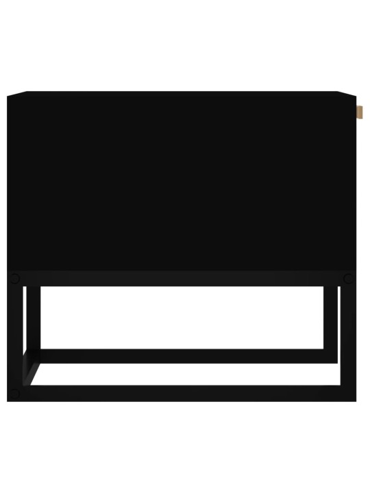 Konferenční stolek černý 80x40x35 cm kompozitní dřevo a železo