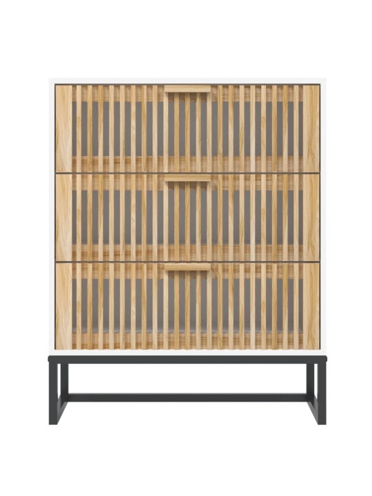 Příborník bílý 60 x 30 x 75 cm kompozitní dřevo