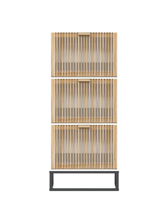 Botník bílý 52 x 25 x 120 cm kompozitní dřevo