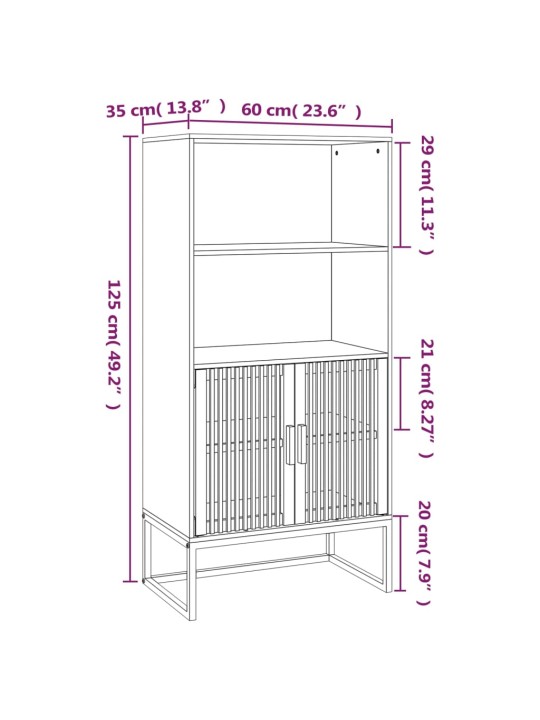 Highboard černý 60 x 35 x 125 cm kompozitní dřevo