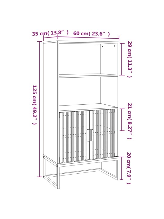 Highboard 60 x 35 x 125 cm kompozitní dřevo