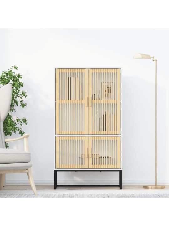 Highboard bílý 70 x 35 x 125 cm kompozitní dřevo