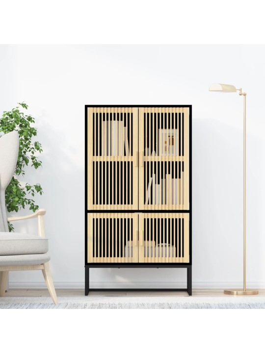 Highboard černý 70 x 35 x 125 cm kompozitní dřevo
