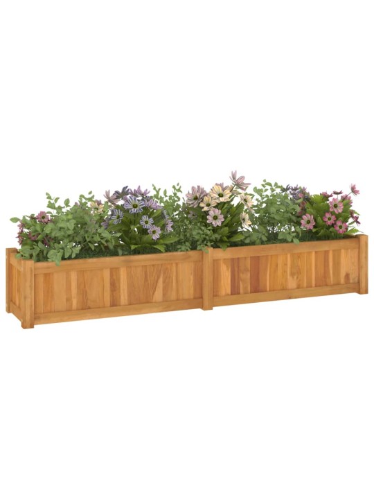 Vyvýšený záhon 150 x 30 x 25 cm masivní teakové dřevo